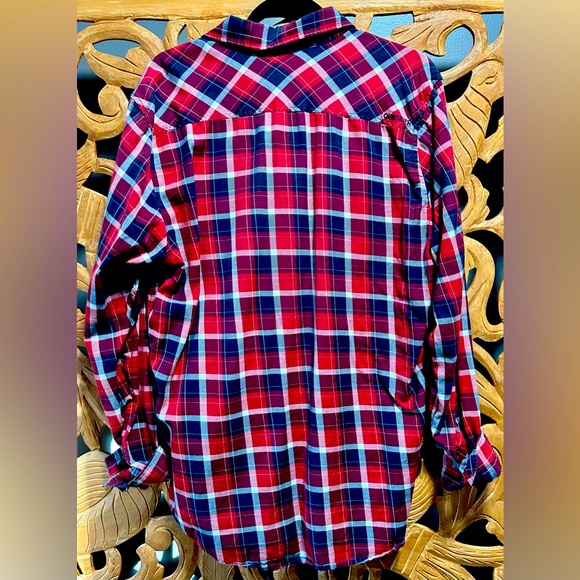 Quiksilver Men’s Plaid Long Sleeve Button Down Shirt Size: L - Picture 2 of 5